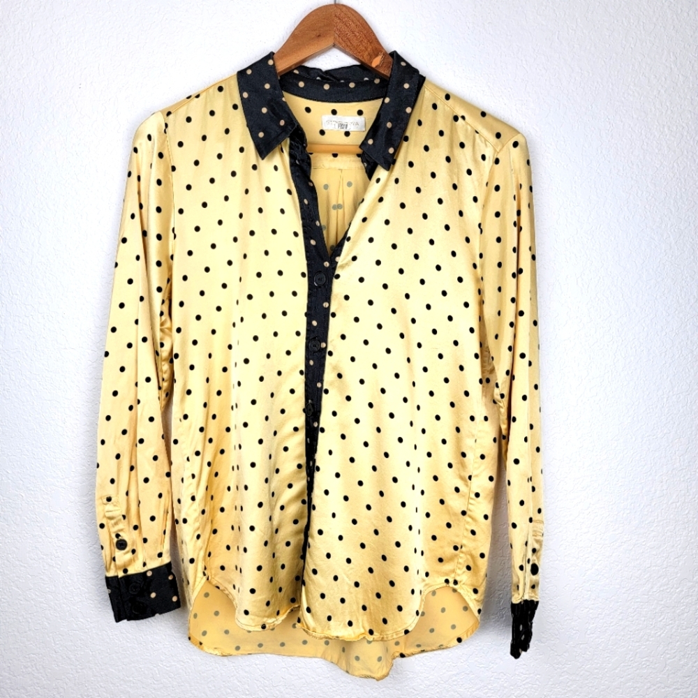 Stine Goya Maxwell Top in Dots Gold Black Extra Small - Picture 4 of 8